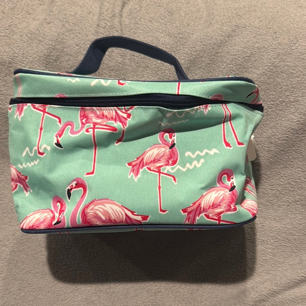 Flamingo Print Cosmetic Bag